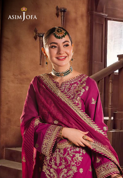 AJKK-21 EMBROIDERED TWISTED SILK 3 PCS