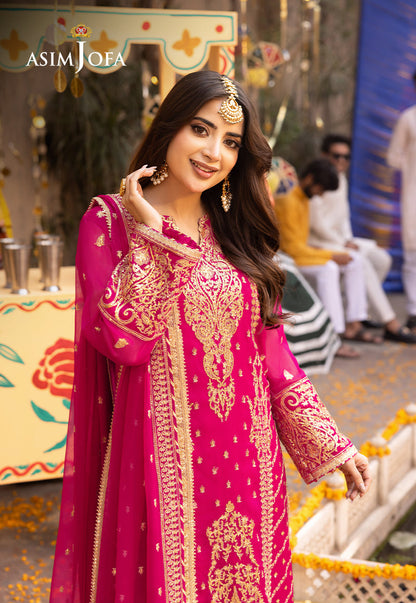 AJCD-21 EMBROIDERED CHIFFON 3 PCS