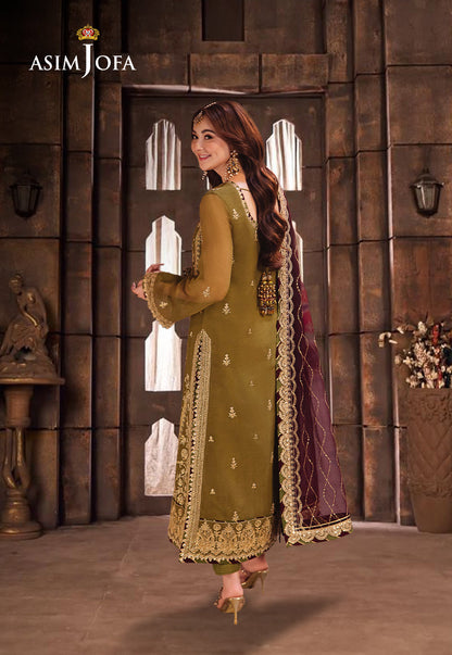 AJKK-23 EMBROIDERED CHIFFON 3 PCS