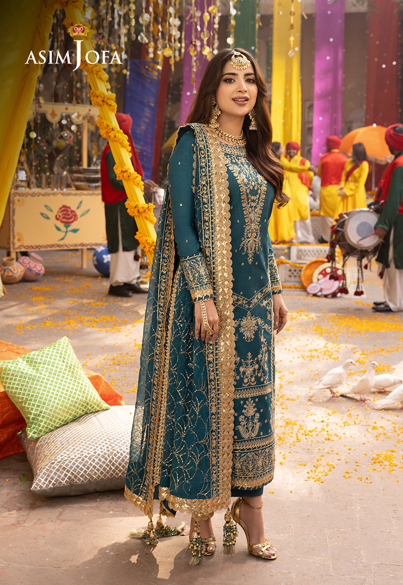 AJCD-07 EMBROIDERED TWISTED SILK 3 PCS