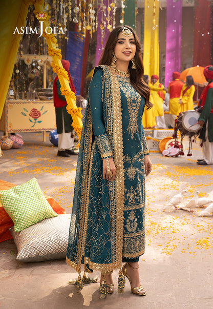 AJCD-07 EMBROIDERED TWISTED SILK 3 PCS