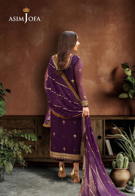 AJCD-17 EMBROIDERED CHIFFON 3 PCS