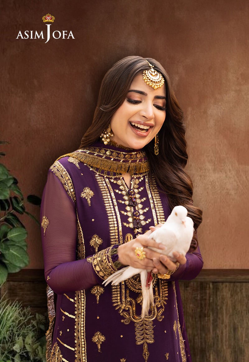 AJCD-17 EMBROIDERED CHIFFON 3 PCS