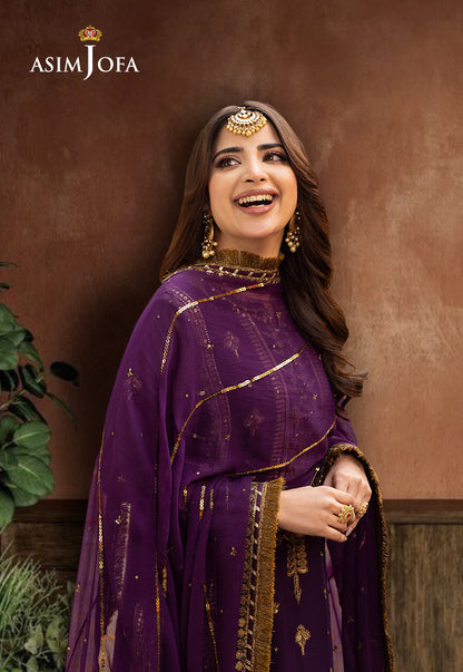 AJCD-17 EMBROIDERED CHIFFON 3 PCS