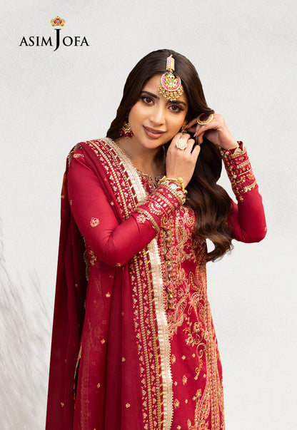 AJCD-25 EMBROIDERED TWISTED SILK 3 PCS