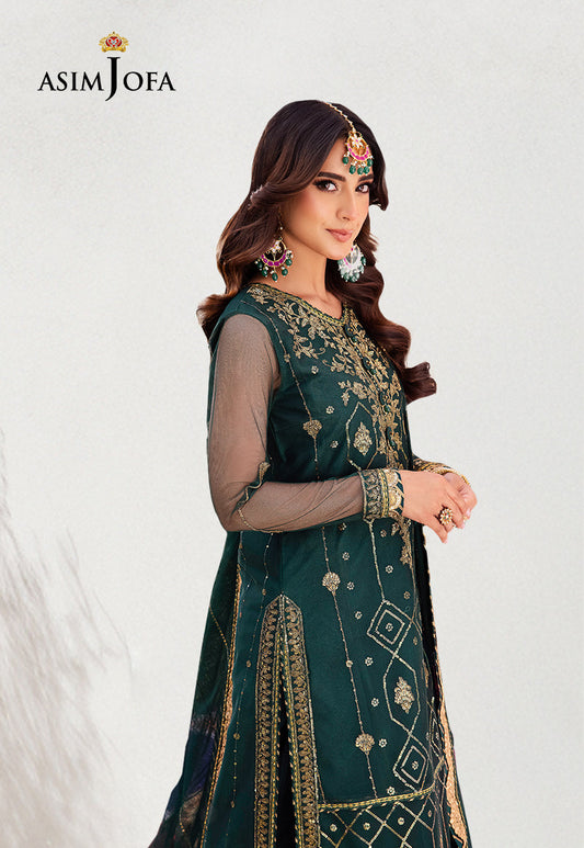 AJMJ-23 EMBROIDERED NET 3 PCS
