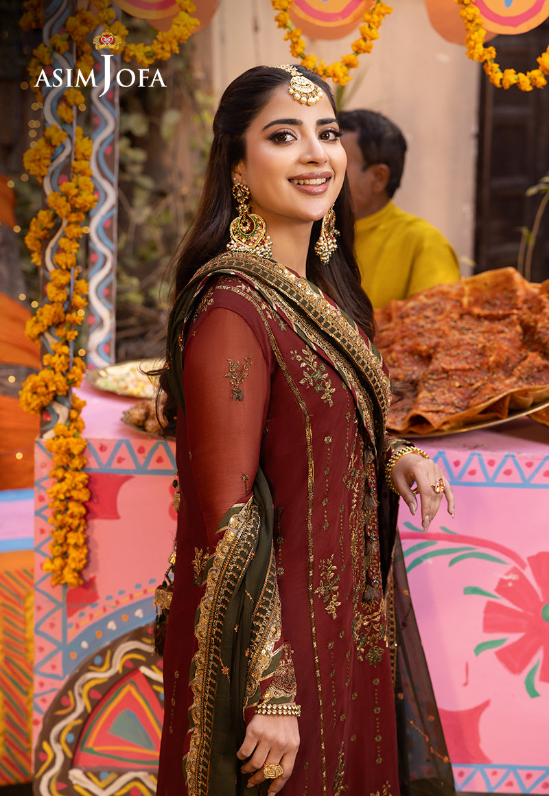 AJCD-22 EMBROIDERED CHIFFON 3 PCS