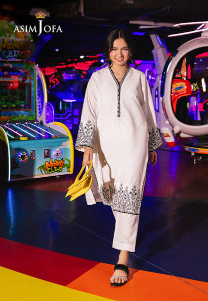 AJPB-65 EMBROIDERED RAW SILK 1PC