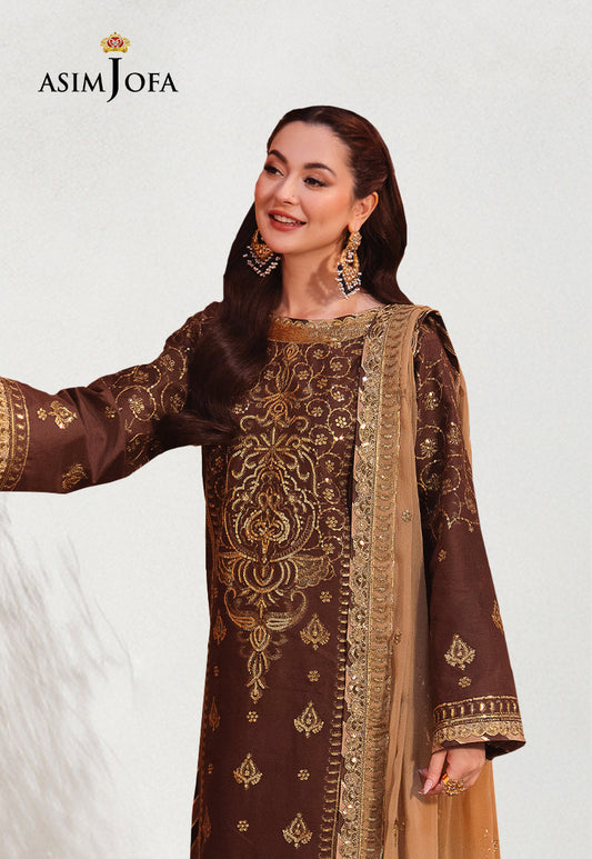 AJKK-26 EMBROIDERED TWISTED SILK 3 PCS
