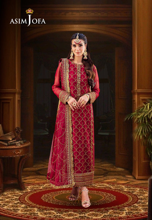 AJMJ-28 EMBROIDERED CHIFFON 3 PCS