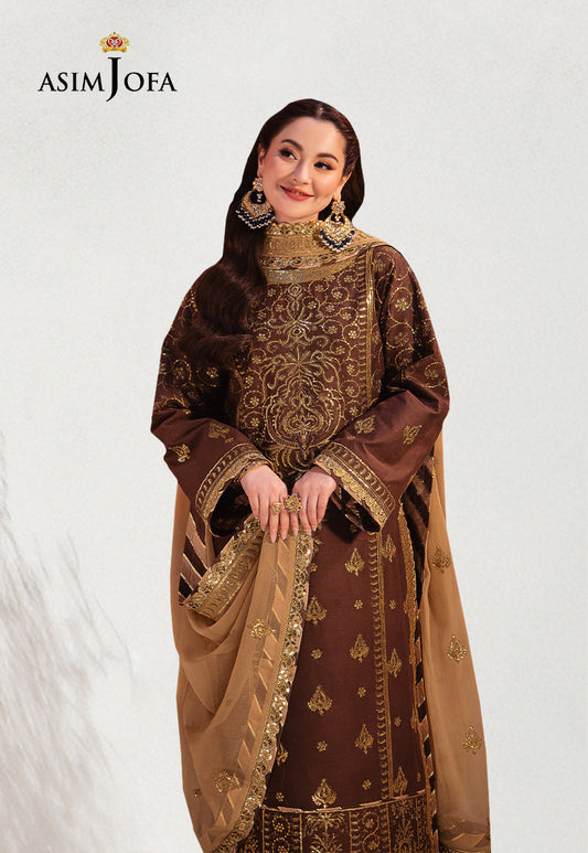 AJKK-26 EMBROIDERED TWISTED SILK 3 PCS