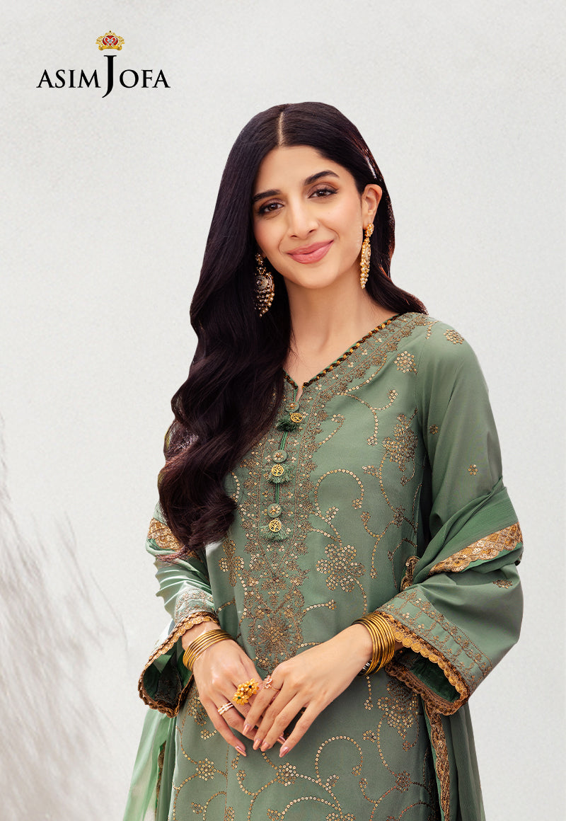 AJCF-15 EMBROIDERED JUMBO SILK 3 PCS