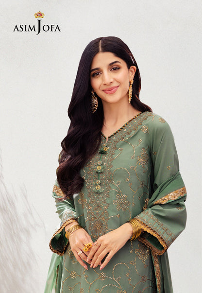 AJCF-15 EMBROIDERED JUMBO SILK 3 PCS