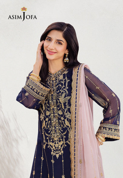 AJCF-09 EMBROIDERED CHIFFON  3 PCS