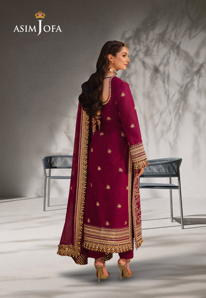 AJKK-03 EMBROIDERED TWISTED SILK 3 PCS