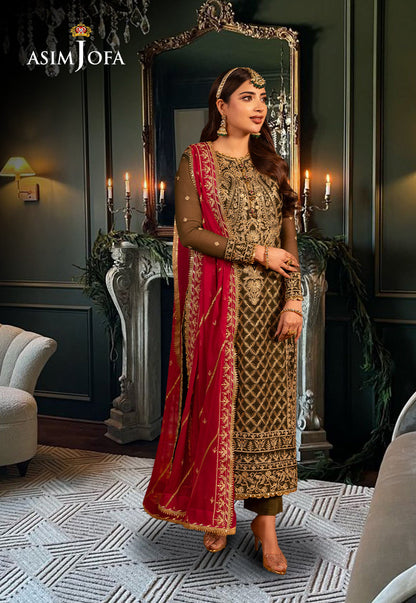 AJCD-27 EMBROIDERED CHIFFON 3 PCS
