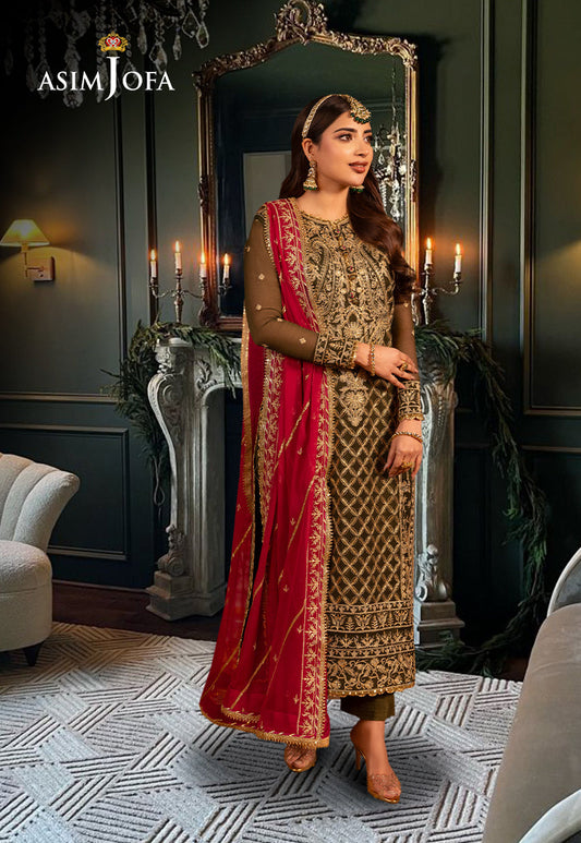 AJCD-27 EMBROIDERED CHIFFON 3 PCS