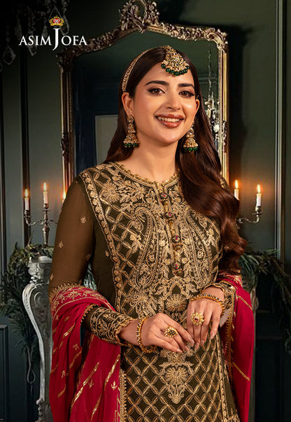 AJCD-27 EMBROIDERED CHIFFON 3 PCS