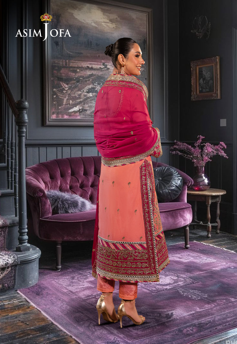 AJDA-28 EMBROIDERED CHIFFON 3 PCS