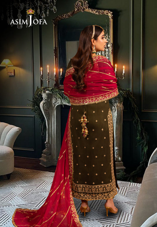 AJCD-27 EMBROIDERED CHIFFON 3 PCS