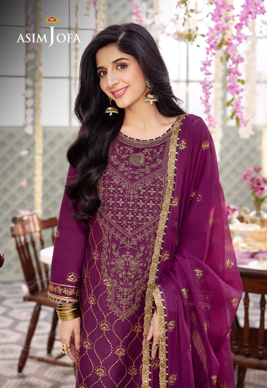AJCFP-07 EMBROIDERED JUMBO SILK STITCHED 3 PCS