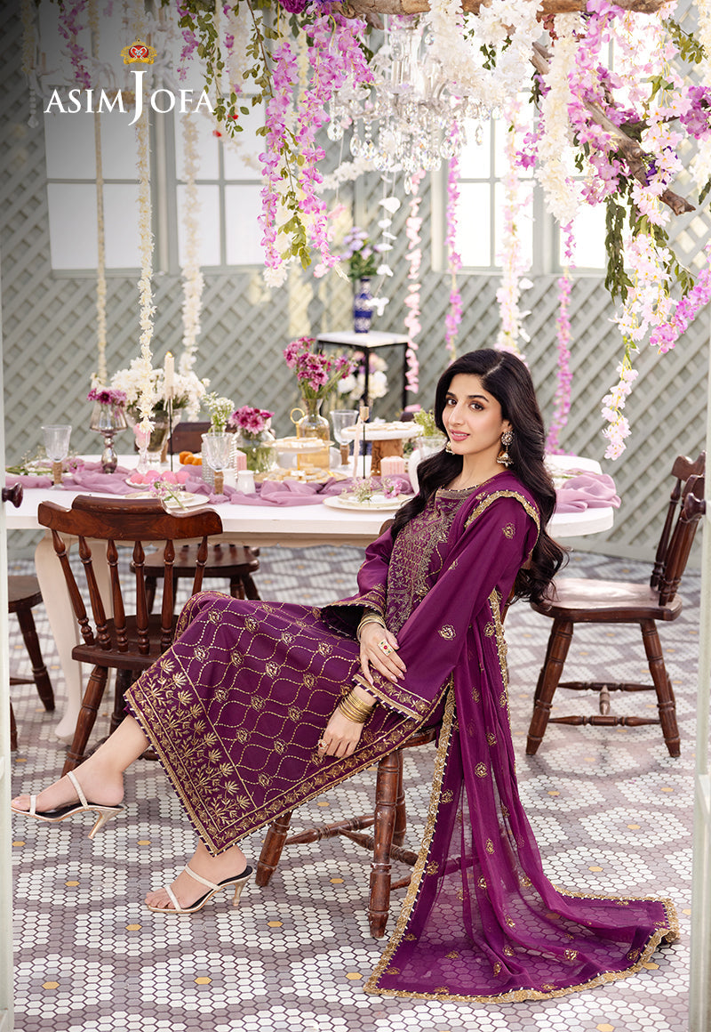 AJCFP-07 EMBROIDERED JUMBO SILK STITCHED 3 PCS