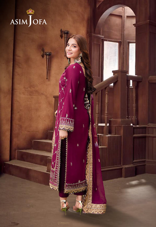 AJMJ-03 EMBROIDERED LAWN SILK  3 PCS