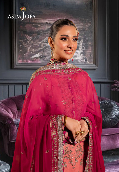 AJDA-28 EMBROIDERED CHIFFON 3 PCS