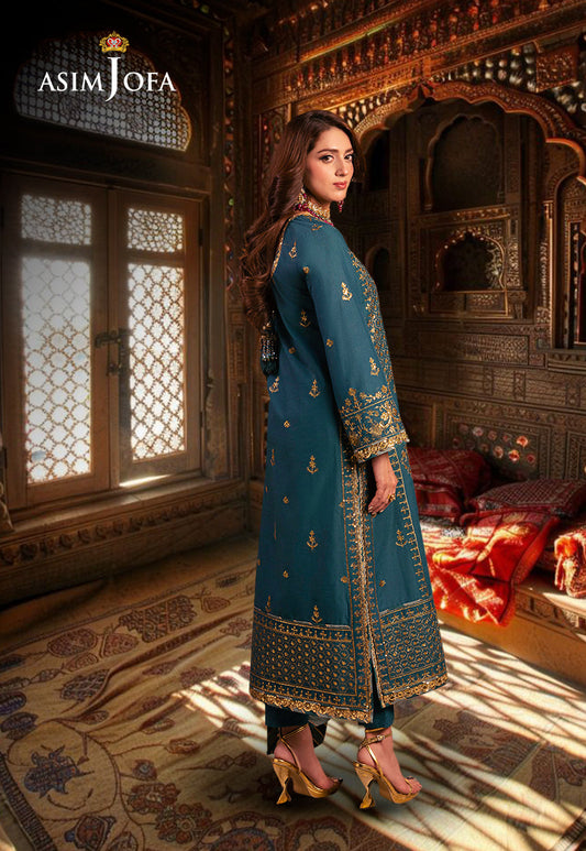AJKK-27 EMBROIDERED TWISTED SILK 3 PCS