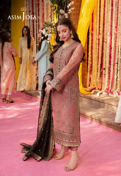 AJMJ-17 EMBROIDERED NET 3 PCS