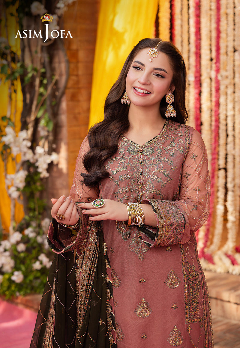 AJMJ-17 EMBROIDERED NET 3 PCS