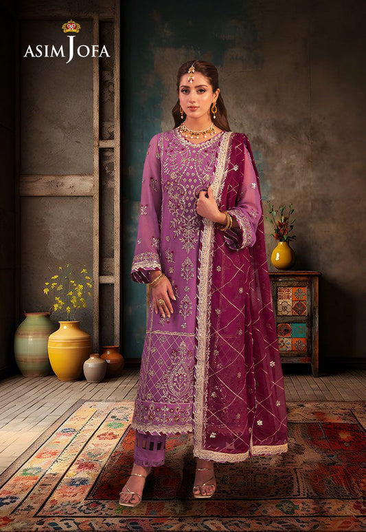 AJKK-28 EMBROIDERED CHIFFON 3 PCS