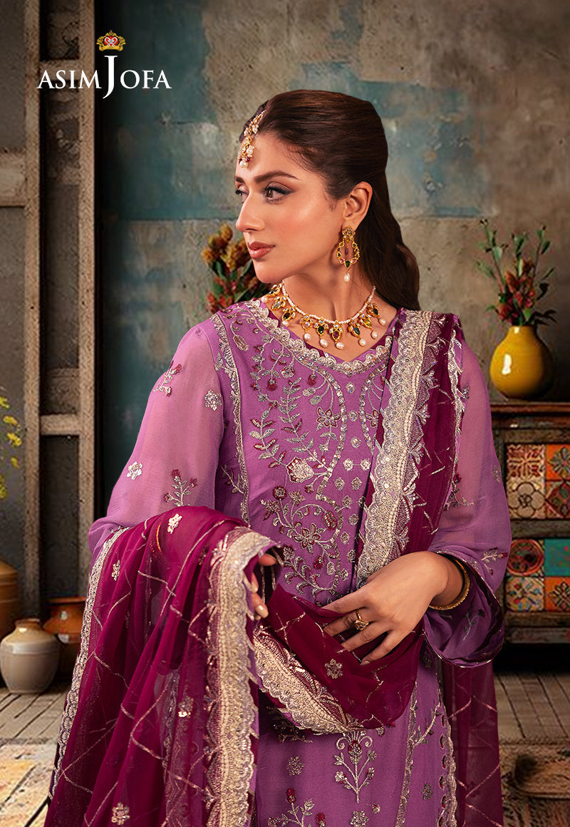 AJKK-28 EMBROIDERED CHIFFON 3 PCS