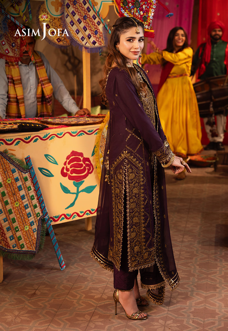 AJCDP-23 EMBROIDERED TWISTED SILK STITCHED 3 PCS