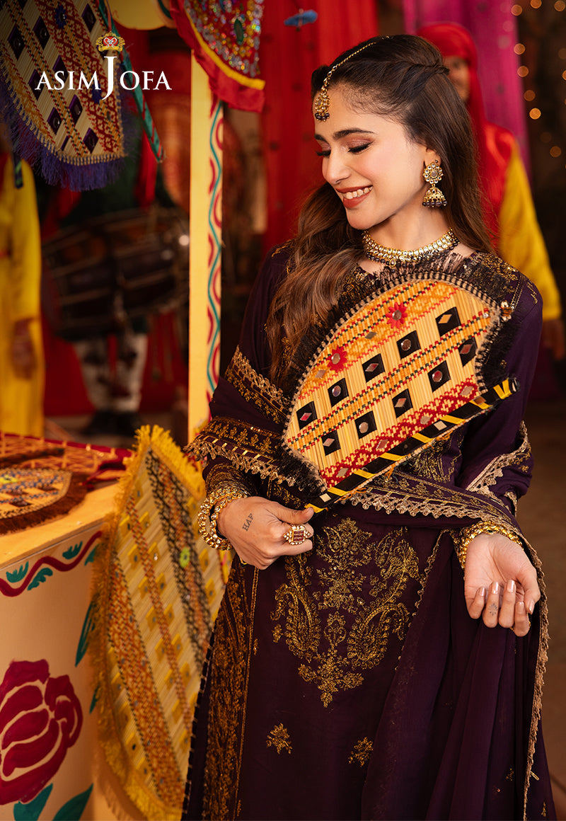 AJCD-23 EMBROIDERED TWISTED SILK 3 PCS