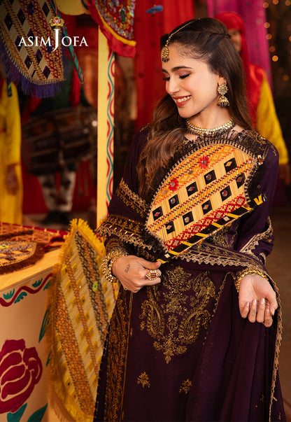 AJCD-23 EMBROIDERED TWISTED SILK 3 PCS