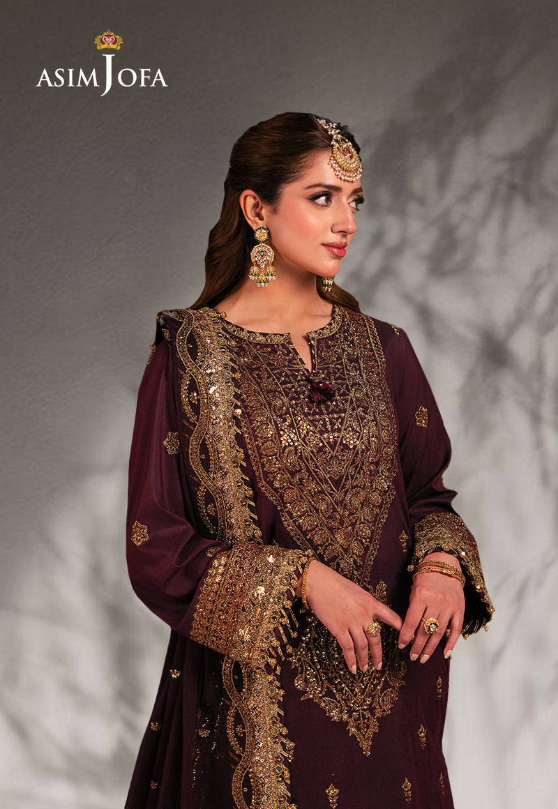 AJKK-01 EMBROIDERED TWISTED SILK 3 PCS