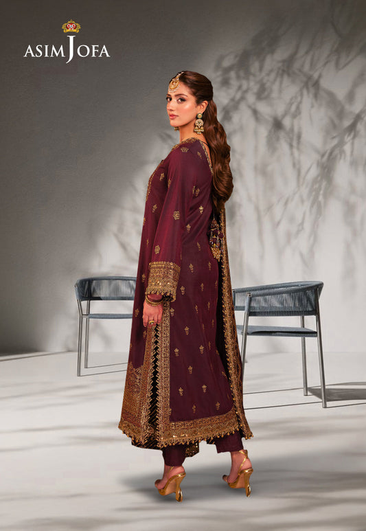 AJKK-01 EMBROIDERED TWISTED SILK 3 PCS