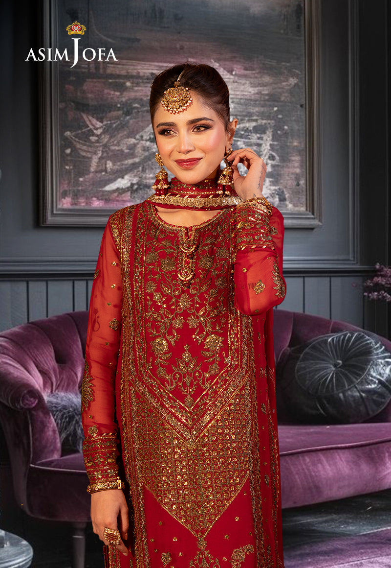 AJCD-13 EMBROIDERED CHIFFON 3 PCS