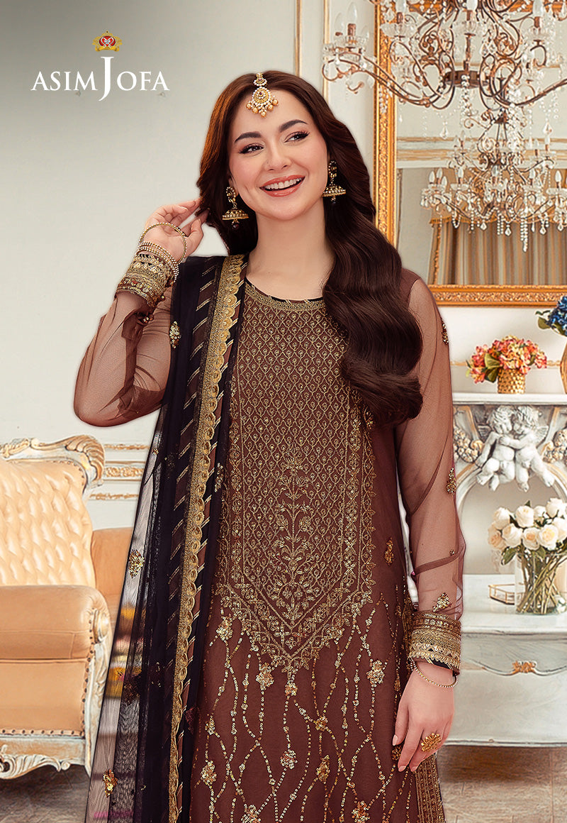 AJMJ-24 EMBROIDERED NET 3 PCS