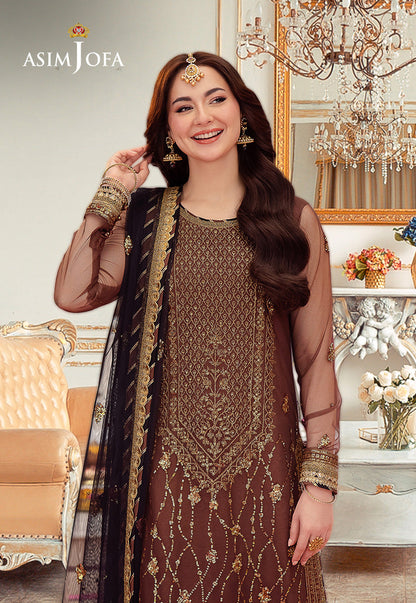 AJMJ-24 EMBROIDERED NET 3 PCS