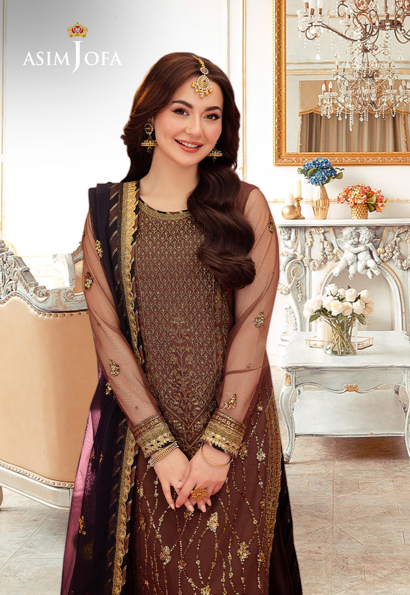 AJMJ-24 EMBROIDERED NET 3 PCS
