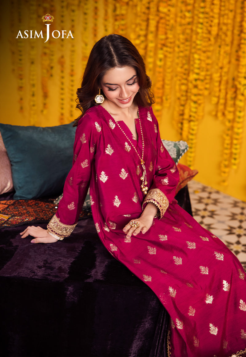 AJFP-09 STITCHING PATTERN ZARI JACQUARD 2PC