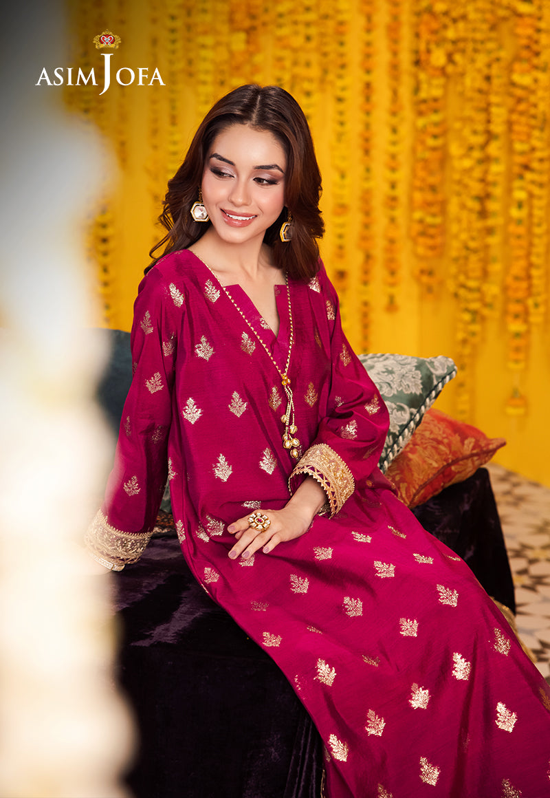 AJFP-09 STITCHING PATTERN ZARI JACQUARD 2PC
