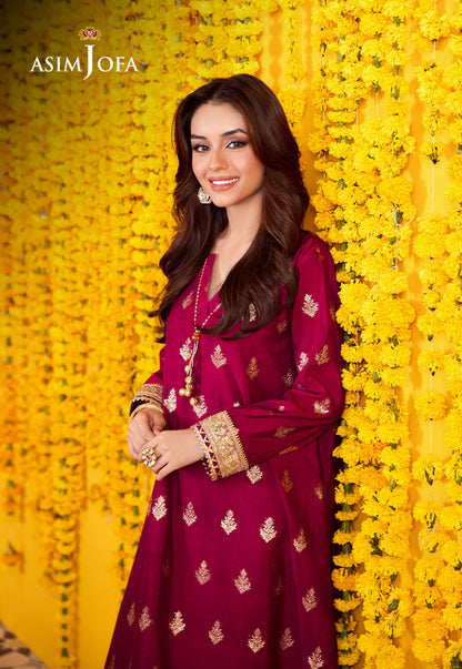 AJFP-09 STITCHING PATTERN ZARI JACQUARD 2PC