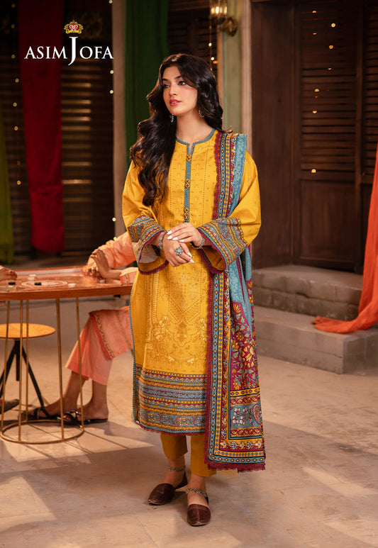 AJEL-18 PRINTED LAWN 3 PCS