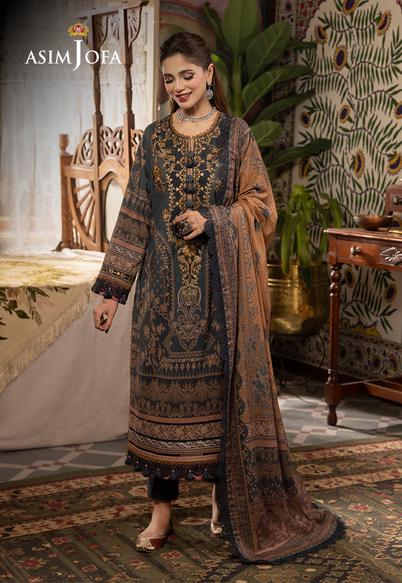 AJNRP-05 STITCHED EMBROIDERED CAMBRIC STITCHED 3 PCS
