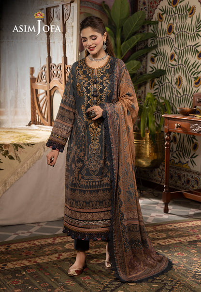 AJNRP-05 STITCHED EMBROIDERED CAMBRIC STITCHED 3 PCS