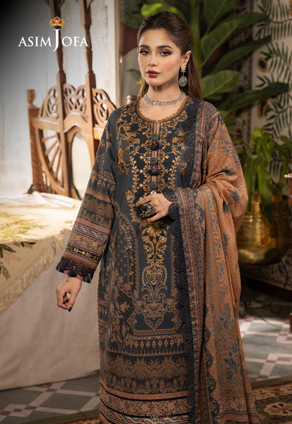 AJNRP-05 STITCHED EMBROIDERED CAMBRIC STITCHED 3 PCS