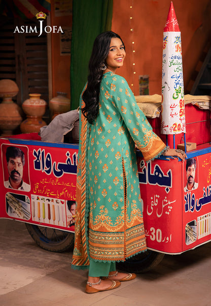 AJEL-20 PRINTED LAWN 3 PCS